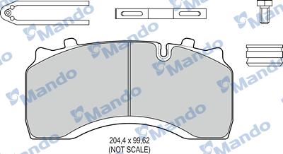 Mando MBF016106 - Bremžu uzliku kompl., Disku bremzes www.autospares.lv