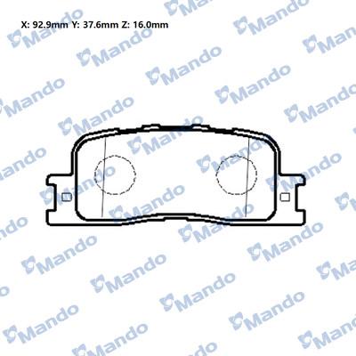 Mando MBF010315E - Brake Pad Set, disc brake www.autospares.lv