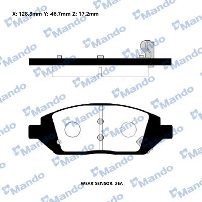 Mando RMPD39 - Bremžu uzliku kompl., Disku bremzes autospares.lv