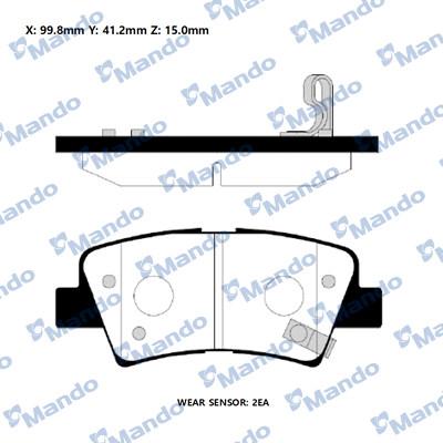 Mando RMPH59NS - Тормозные колодки, дисковые, комплект www.autospares.lv