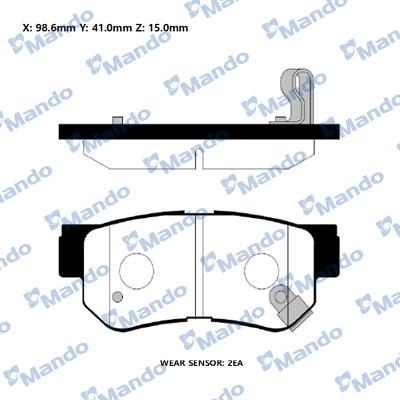 Mando RMPH18NS - Brake Pad Set, disc brake www.autospares.lv