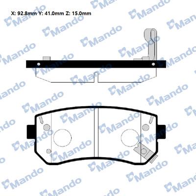 Mando RMPK46NS - Тормозные колодки, дисковые, комплект www.autospares.lv