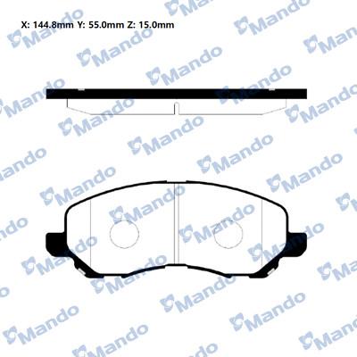 Mando RMPM06NS - Bremžu uzliku kompl., Disku bremzes autospares.lv