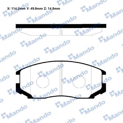 Mando RMPM01NS - Bremžu uzliku kompl., Disku bremzes autospares.lv