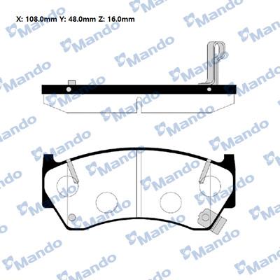 Mando RMPN01NS - Тормозные колодки, дисковые, комплект www.autospares.lv