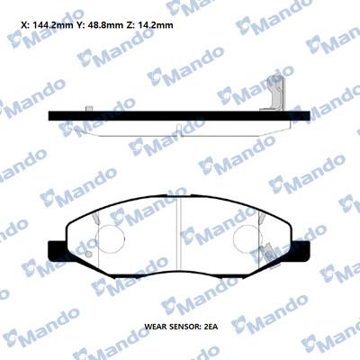 Mando RMPN07 - Bremžu uzliku kompl., Disku bremzes www.autospares.lv