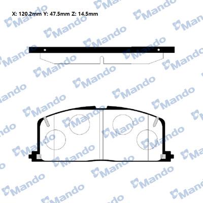 Mando RMPT01NS - Brake Pad Set, disc brake www.autospares.lv