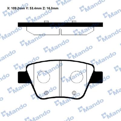 Mando RMPU02NS - Тормозные колодки, дисковые, комплект www.autospares.lv