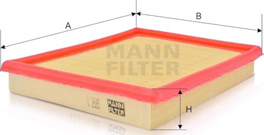 Mann-Filter C 2585 - Gaisa filtrs www.autospares.lv