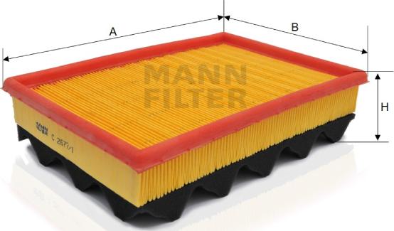 Mann-Filter C 2677/1 - Gaisa filtrs autospares.lv