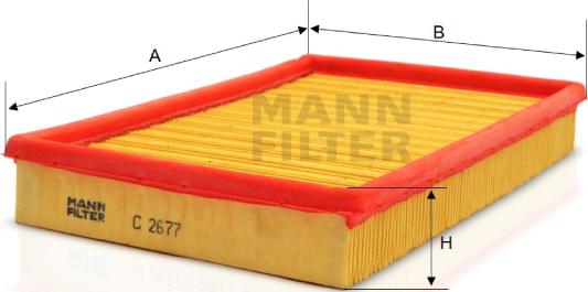 Mann-Filter C 2677 - Gaisa filtrs autospares.lv