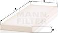 Mann-Filter CU 50 001 - Filter, interior air www.autospares.lv