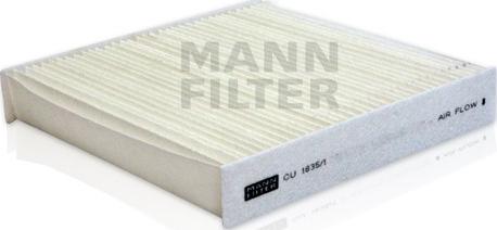 Mann-Filter CU 1835/1 - Filtrs, Salona telpas gaiss www.autospares.lv