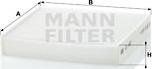 Mann-Filter CU 1827 - Filter, interior air www.autospares.lv