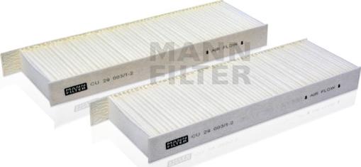 Mann-Filter CU 29 003/1-2 - Filtrs, Salona telpas gaiss autospares.lv