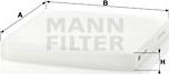 Mann-Filter CU 2358 - Filtrs, Salona telpas gaiss autospares.lv