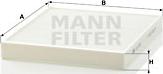 Mann-Filter CU 2757 - Фильтр воздуха в салоне www.autospares.lv