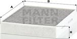 Mann-Filter CUK 25 001 - Filtrs, Salona telpas gaiss www.autospares.lv