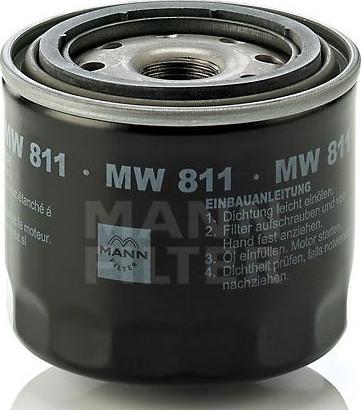 Mann-Filter MW 811 - Масляный фильтр www.autospares.lv