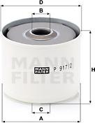 Mann-Filter P 917/2 x - Degvielas filtrs www.autospares.lv