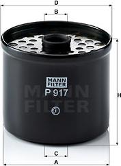 Mann-Filter P 917 x - Degvielas filtrs autospares.lv