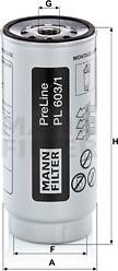 Mann-Filter PL 603/1 x - Fuel filter www.autospares.lv