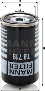 Mann-Filter TB 719 - Gaisa sausinātāja patrona, Gaisa kompresors www.autospares.lv