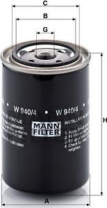 Mann-Filter W 940/4 - Eļļas filtrs autospares.lv