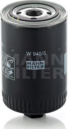 Mann-Filter W 940/5 (10) - Eļļas filtrs www.autospares.lv