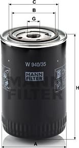 Mann-Filter W 940/35 - Масляный фильтр www.autospares.lv