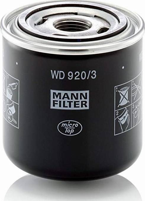 Mann-Filter W 920/3 - Eļļas filtrs www.autospares.lv