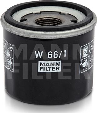 Mann-Filter W 66/1 - Eļļas filtrs autospares.lv