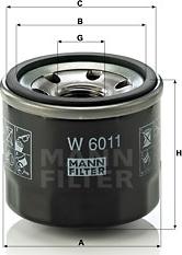 Mann-Filter W 6011 - Eļļas filtrs www.autospares.lv