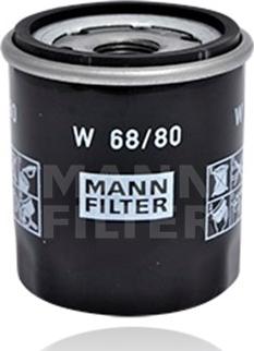 Mann-Filter W 68/80 - Масляный фильтр www.autospares.lv