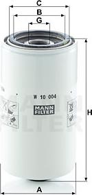 Mann-Filter W 10 004 - Eļļas filtrs autospares.lv