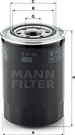 Mann-Filter W 10 703 - Eļļas filtrs autospares.lv