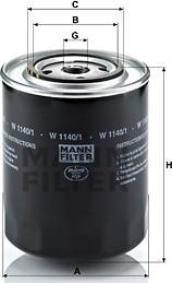 Mann-Filter W 1140/1 - Oil Filter www.autospares.lv