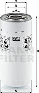 Mann-Filter W 11 006 - Eļļas filtrs autospares.lv