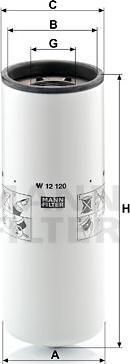 Mann-Filter W 12 120 - Eļļas filtrs www.autospares.lv