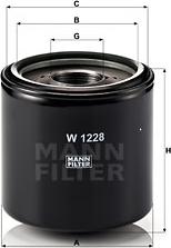 Mann-Filter W 1228 - Eļļas filtrs autospares.lv