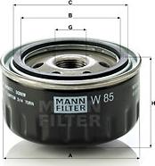 Mann-Filter W 85 - Eļļas filtrs www.autospares.lv