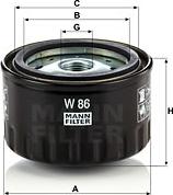 Mann-Filter W 86 - Oil Filter www.autospares.lv