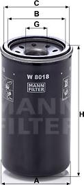 Mann-Filter W 8018 - Eļļas filtrs autospares.lv