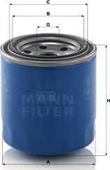 Mann-Filter W 8017 - Eļļas filtrs www.autospares.lv