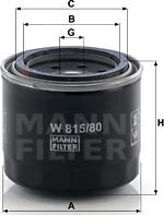 Mann-Filter W 815/80 - Eļļas filtrs autospares.lv