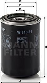 Mann-Filter W 818/81 - Eļļas filtrs autospares.lv