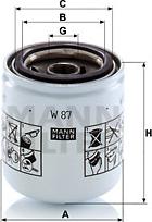 Mann-Filter W 87 - Eļļas filtrs www.autospares.lv