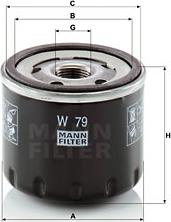 Mann-Filter W 79 - Eļļas filtrs www.autospares.lv