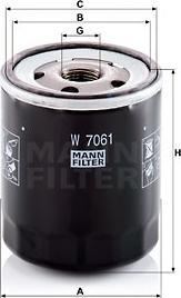 Mann-Filter W 7061 - Eļļas filtrs autospares.lv