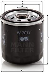 Mann-Filter W 7077 - Eļļas filtrs www.autospares.lv